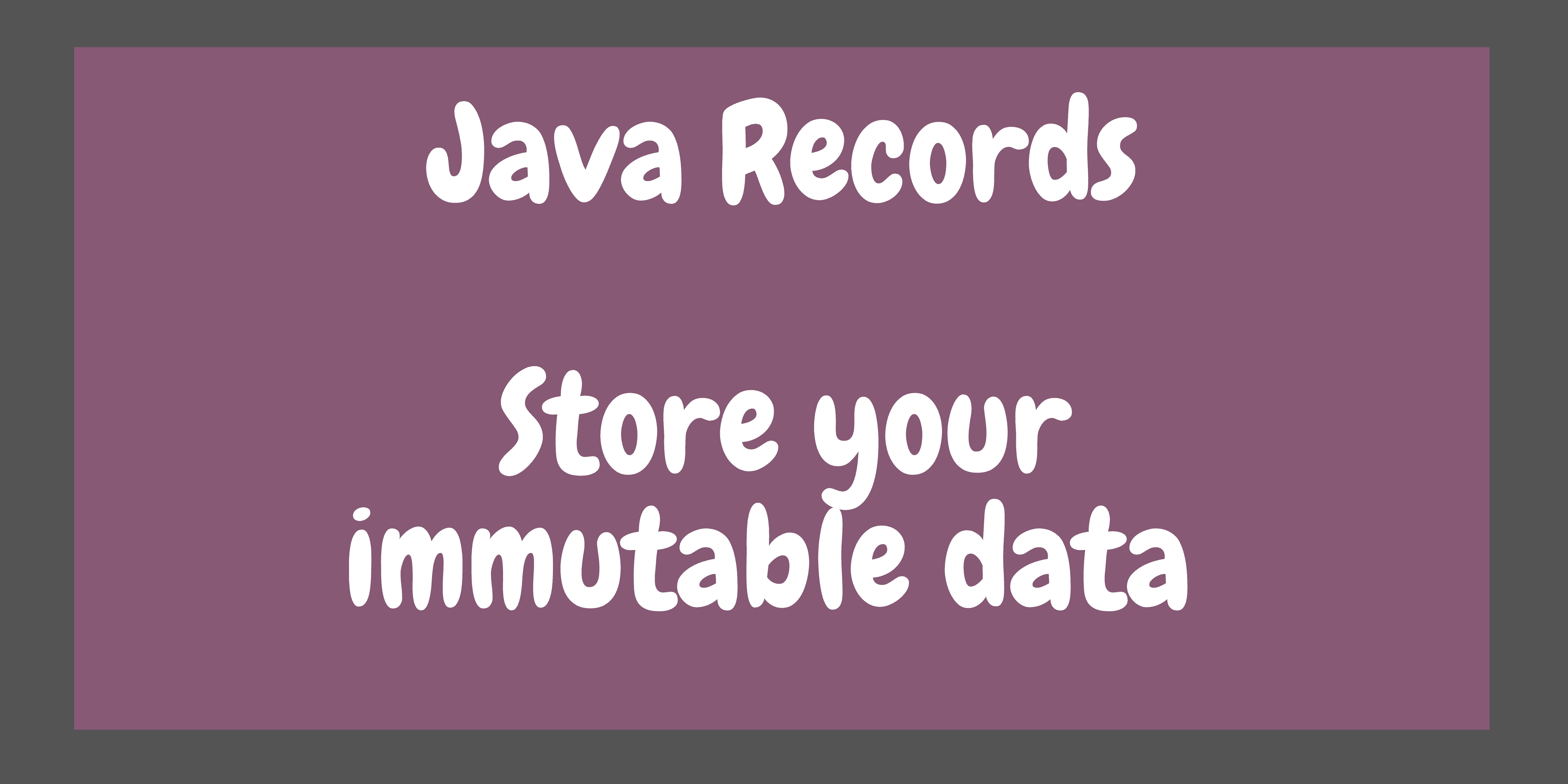 Java Records